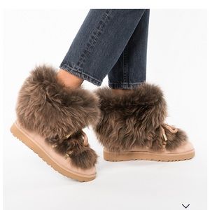 UGG Women’s Classic Posh Mini Fur and Suede Boot